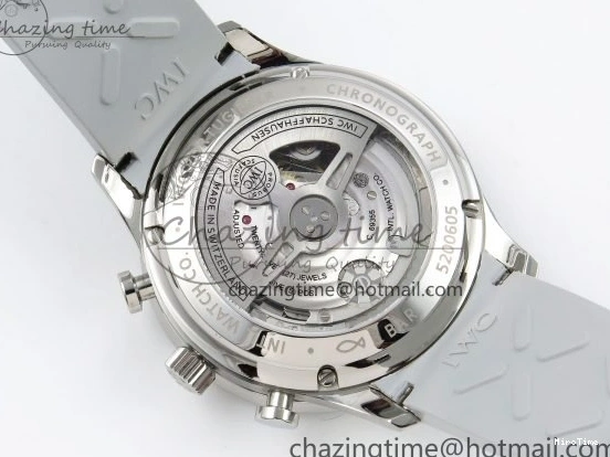 MIROTIME 0502 Portuguese Chrono IW3716 Z+F 1:1 Best Edition White Dial on Gray Rubber Strap A WrinkleFree 7014